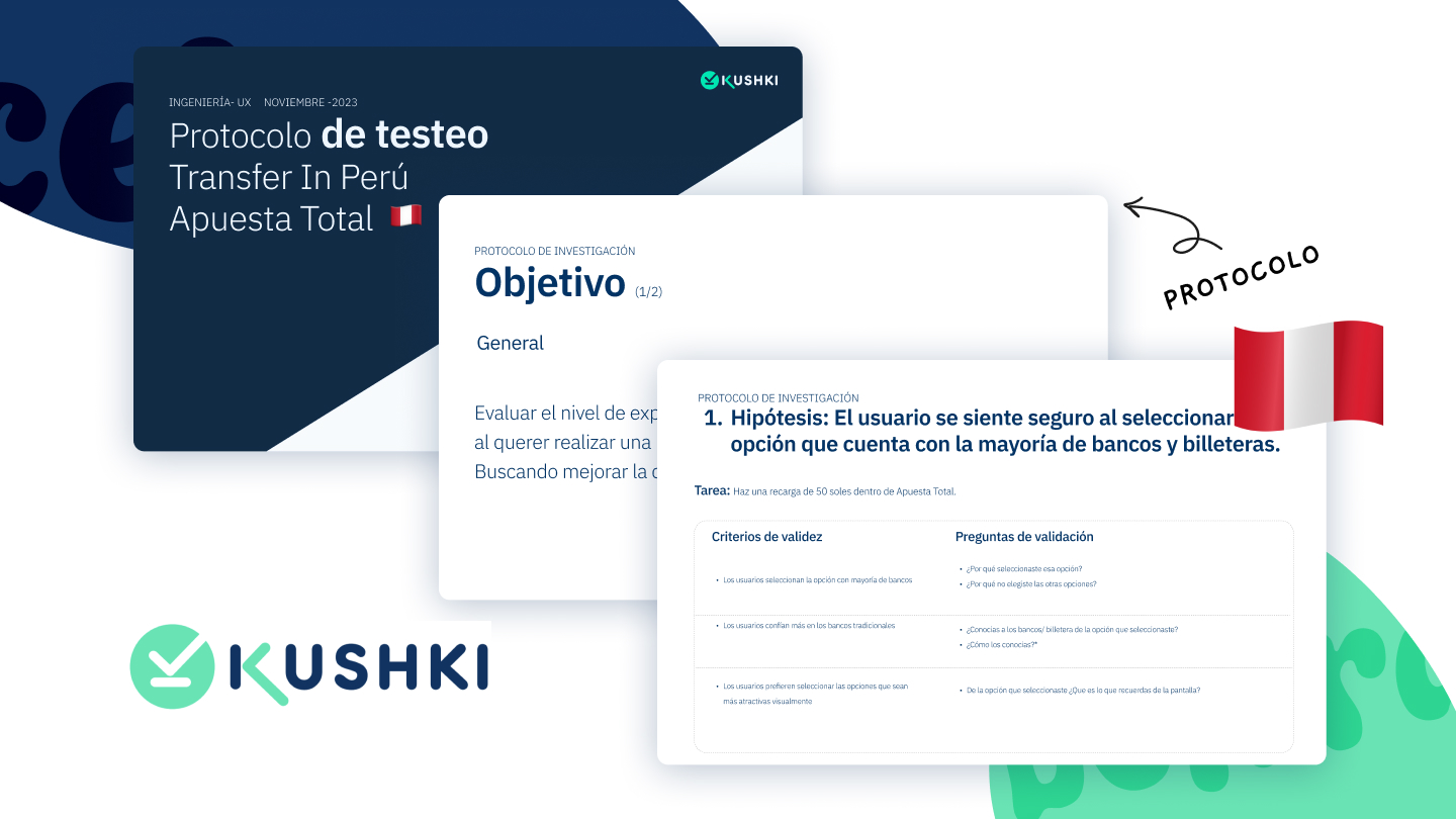 Protocolo de testeo — Transfer In Perú